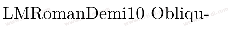 LMRomanDemi10 Obliqu字体转换